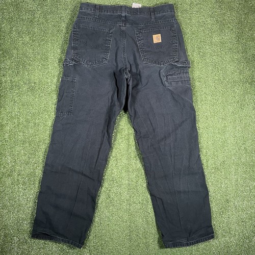 Carhartt B159 BLK Work Pants Black 32x30 Men’s Loose Fit Utility Hammer Loop