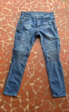 Versace 19.69 Moto Biker Denim Jeans - Ribbed Knee -Zip Pocket-Men's 33x31.5"