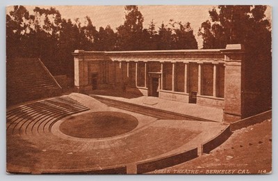 Vintage Greek Theatre Berkeley CA Divided Back Postcard Edward H Mitchell