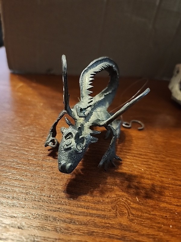 Vintage Pewter Dragon Ornament Signed W.Gerard. Rare