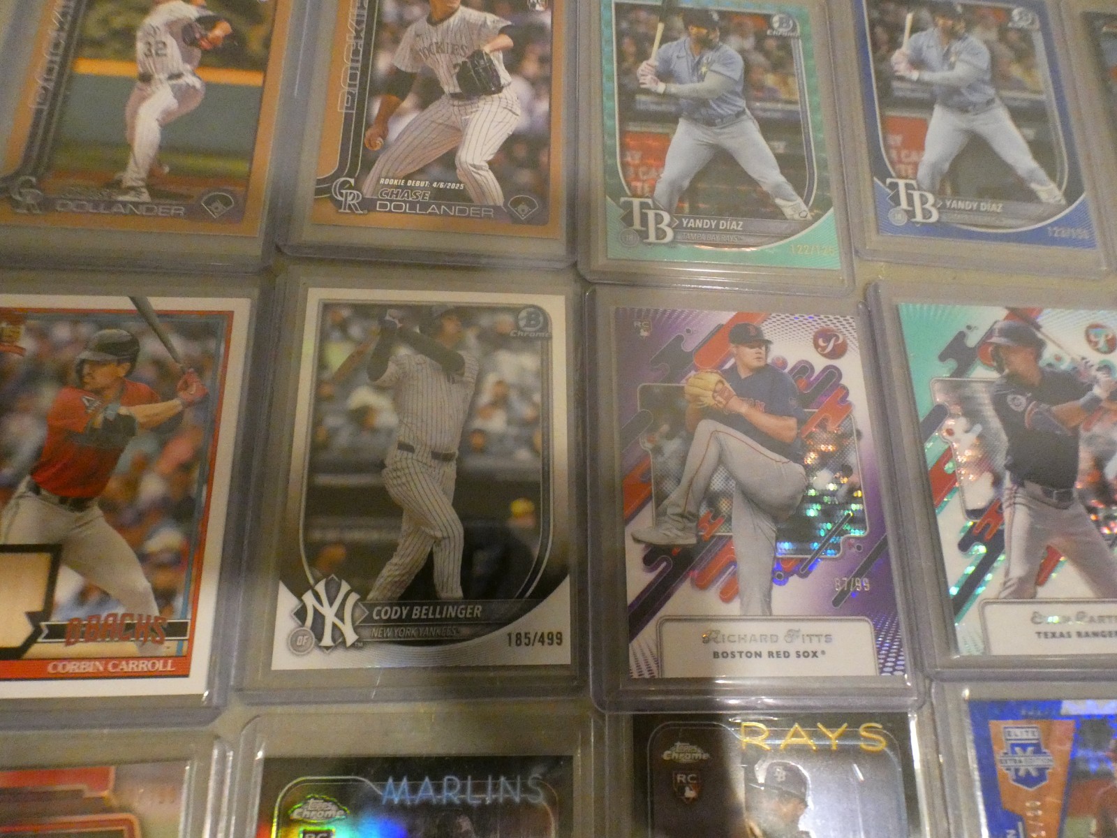 27 Baseball Cards Lot Autos Numbered Bowman Chrome Finest Rookies Vets Mix MLB view 5