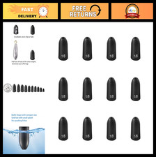 Tungsten Fishing Weights - Insert Free Worm Sinkers, Multiple Sizes 1/8oz to 1/2
