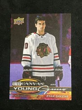 2025-26 UD Series 2 Ryan Greene UD Canvas Young Guns C-215 Blackhawks