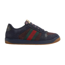 GUCCI Screener 1060 Men's Dark Blue GG Canvas Sneakers New And Authentic