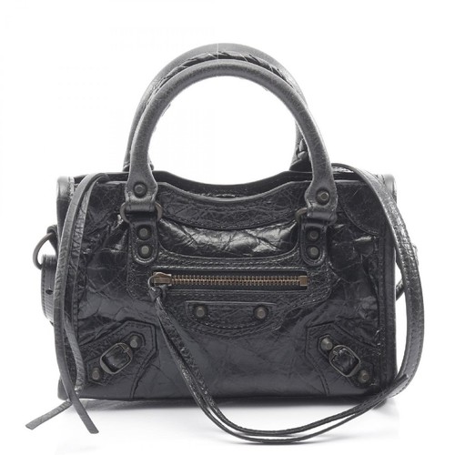 BALENCIAGA Le City Nano Handbag Bag Leather Black 8196712ABEK1000