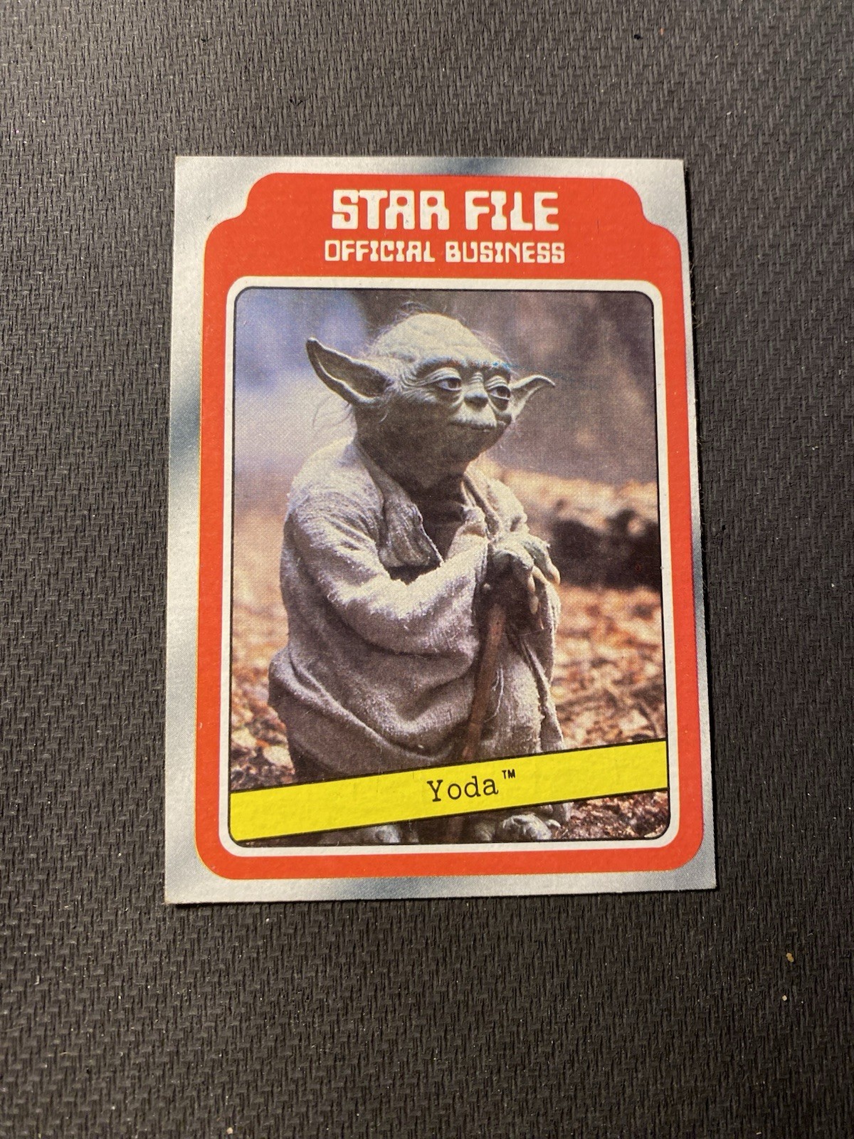 1980 Topps Star Wars Star File Yoda Card