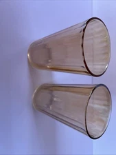 Vintage Jeanette Glass Marigold Carnival Glass Set Of 2