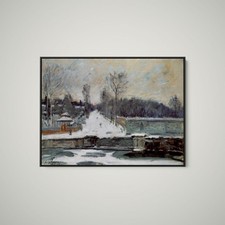 Alfred Sisley - The Watering Place at Marly - Art Print on Paper or Canvas