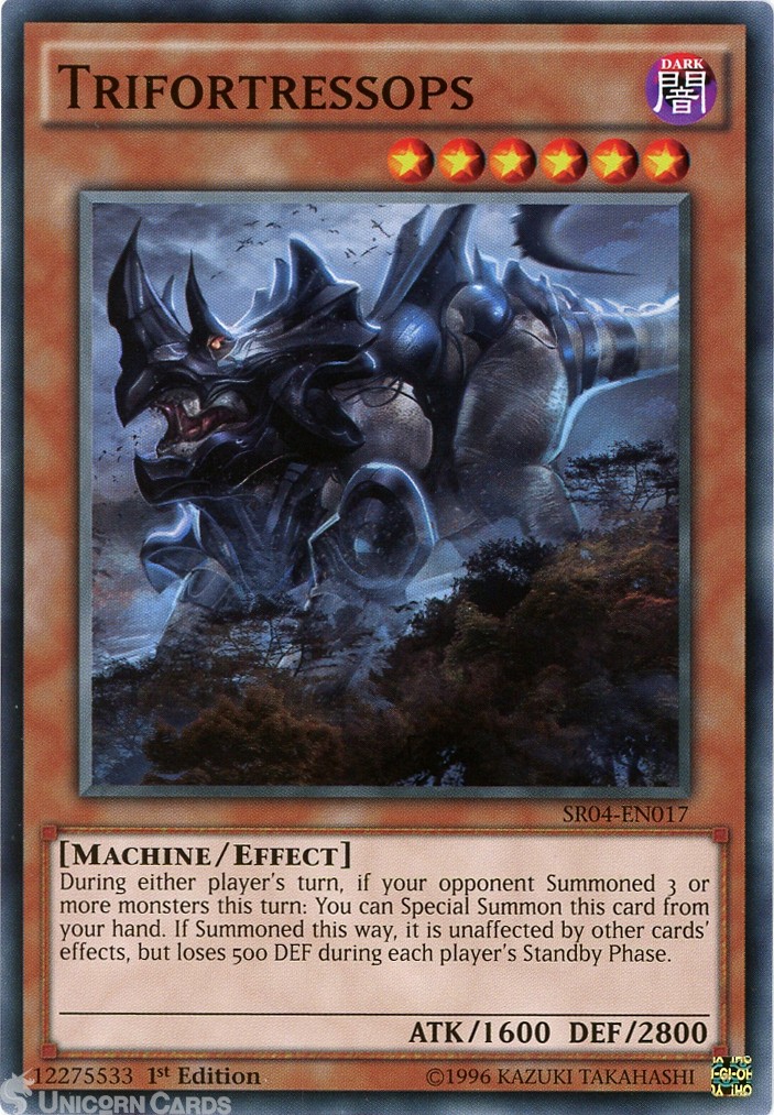 SR04-EN017 Trifortressops 1st Edition Mint YuGiOh Card