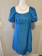 GB Women’s Dress Turquoise Short Sleeves Above Knee Size M