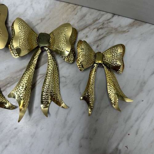 Vintage HOME INTERIORS & GIFTS-Wall Hanging BRASS Bows-Set of 3 - Picture 3 of 6