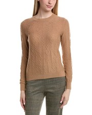 Bruno Magli Cable Crewneck Wool  Cashmere-Blend Sweater Women's