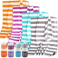 2 in 1 Microfiber Beach Towel Quick Dry Towel Camping Towel Travel Towel Supe...
