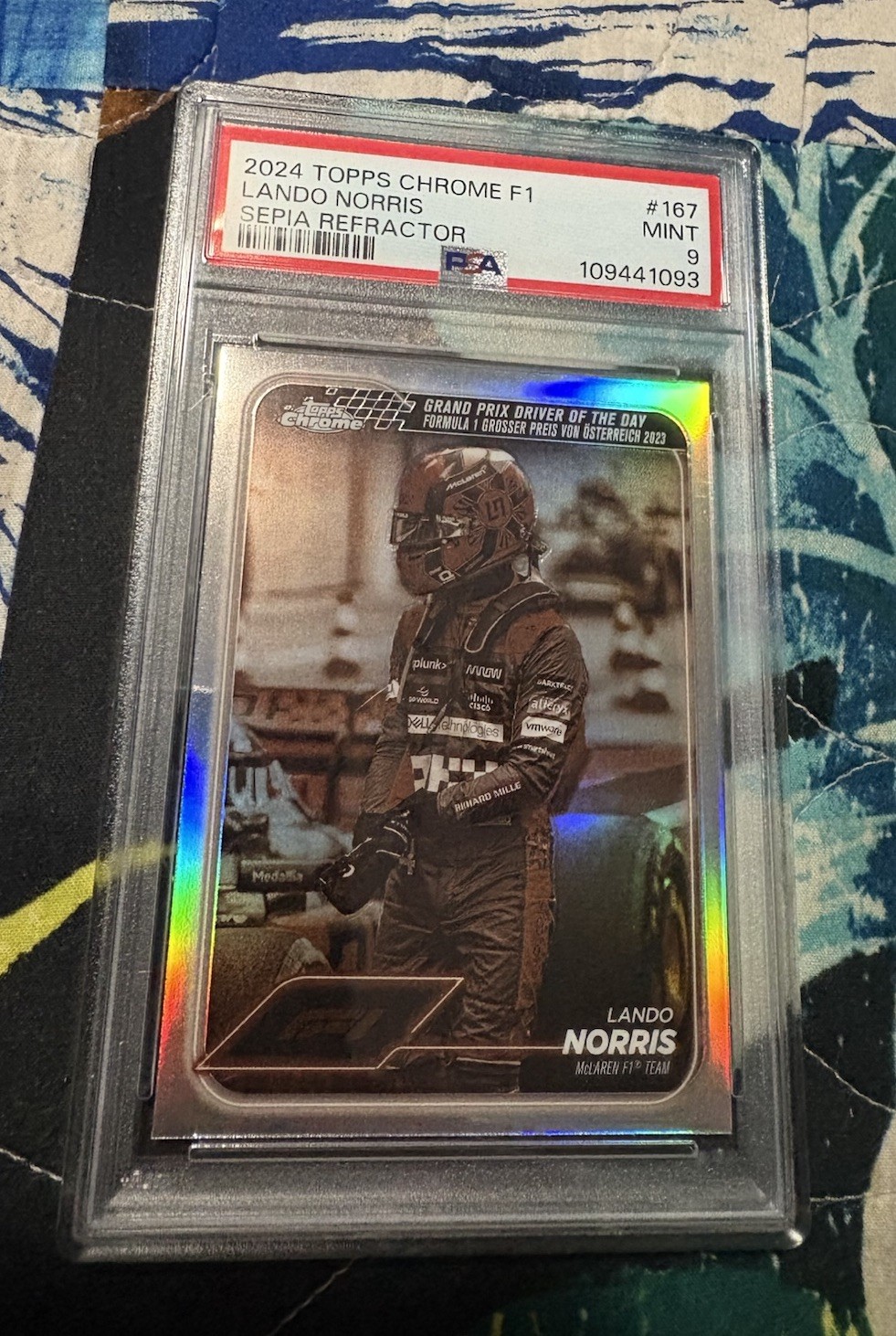LANDO NORRIS McLaren 2024 Topps Chrome F1 SEPIA REFRACTOR #167🏴󠁧󠁢󠁥󠁮󠁧󠁿⭐️🏁 view 2