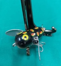 Heddon Tiny Crazy Crawler Lure Flash Glow Black Bass Pike Used 80s