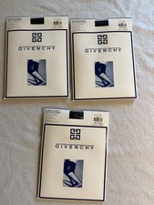 Vintage Givenchy Body Smoothers Pantyhose Lot of 3 Size C Jet Black Style 566 Ne