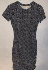 Michael Kors Pullover Knee Length Short Sleeve Dress Women's Sz XS Navy White