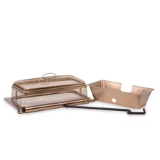 18 In. Retreat Fire Pit Accessory Metal Screen, and 32.9 In. Poker and Heat Defl