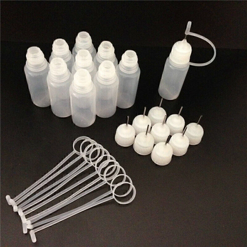 2-20Pcs Empty Bottles with Needle Precision Tip Ideal for Filling Many Sizes UK - Picture 8 of 25