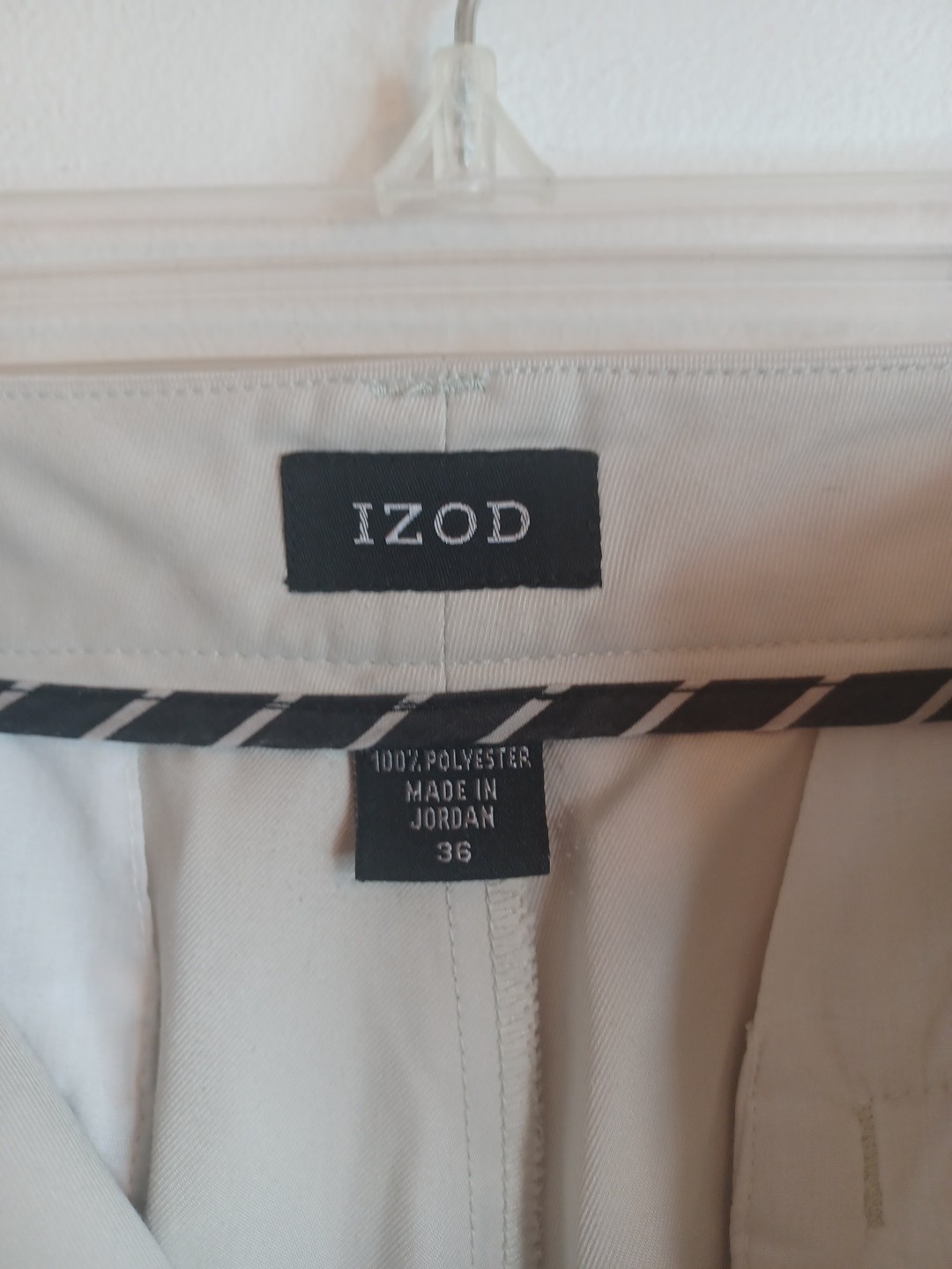 Izod Golf Shorts Mens 36 Khaki Beige Pockets Beach Activewear Vacation Summer image 3