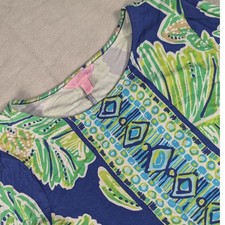Lilly Pulitzer Ophelia Swing Dress Latitude Adjustment Palm Cold Shoulder XS
