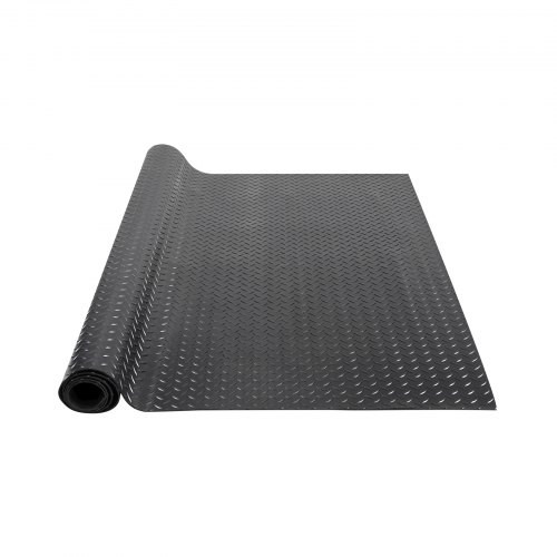 Diamond-Plate Rubber Flooring Roll, 3 mm x 4 ft x 6 ft Garage Floor Mat, SBR...