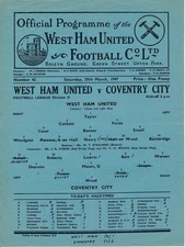 West Ham United v Coventry City 1946/1947 - Football Programme