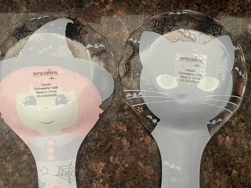 Juego de 2 Reposacucharas Tentations Halloween Gato Negro y Bruja Cabeza Roja Foto 4 de 4