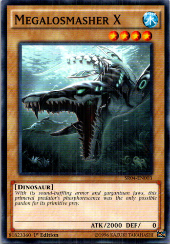 Megalosmasher X [1st Edition] SR04-EN003 YuGiOh Structure Deck: Dinosmasher's Fury card