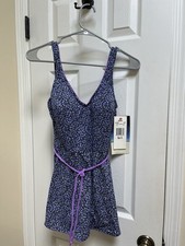 Vintage Gabar Swimsuit Floral Size 14