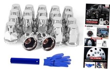 20Pcs Lug Nut Covers 33mm Thread-on Nut Covers for Semi Trucks Flat Top 20 PCS