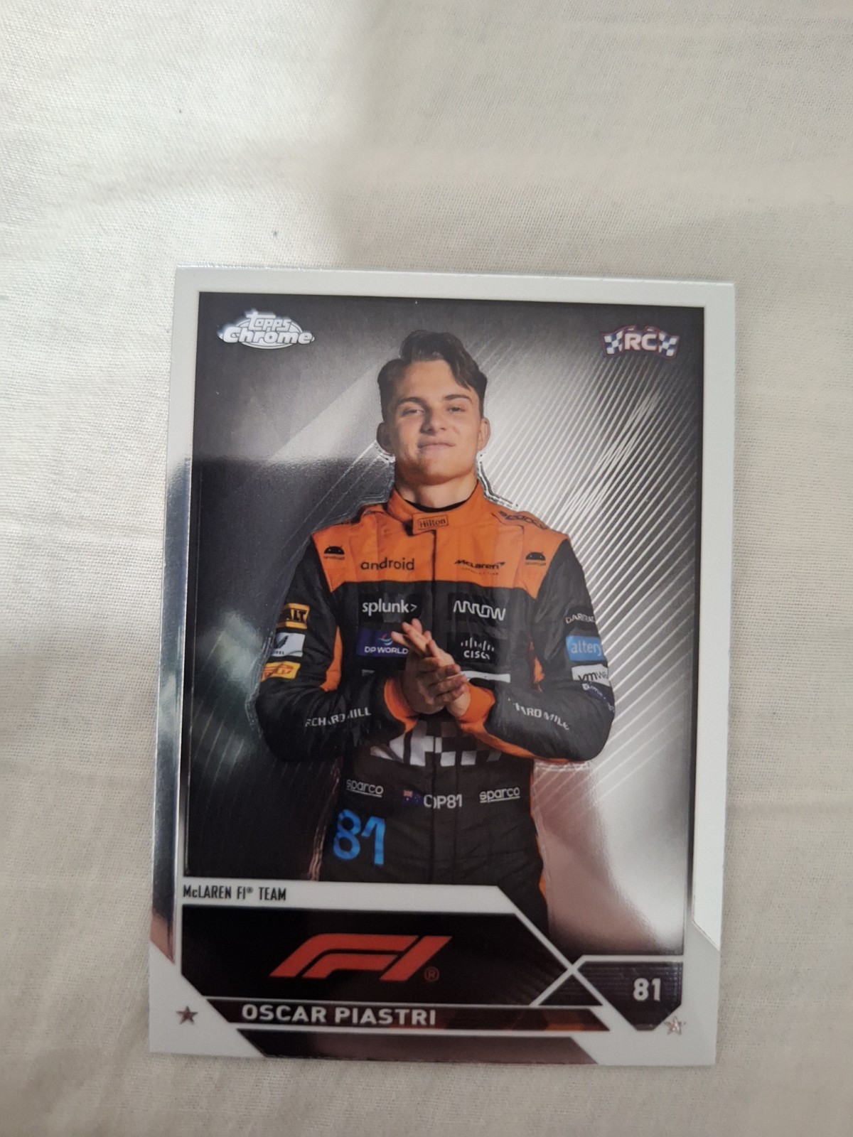 2023 Topps Chrome Formula 1 F1 Oscar Piastri RC Rookie Portrait #40