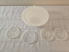 Tupperware 6 piece Set Vintage Jell-O Mold Holiday Shape Inserts Made in USA