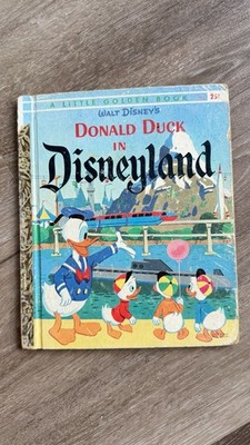 Donald Duck in Disneyland 1955 Vintage Walt Disney Little Golden Book D44 ''A''