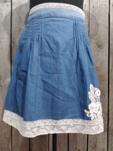 Women Ermanno Scervino Skirt White Denim 34