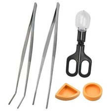 2Pcs Stainless Steel Feeding Tongs, Reptile Feeding Tweezers Long Handle Feed...