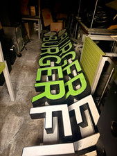Large Green 3D Dimensional Letter Outdoor Exterior Business Sign Not Tested  
