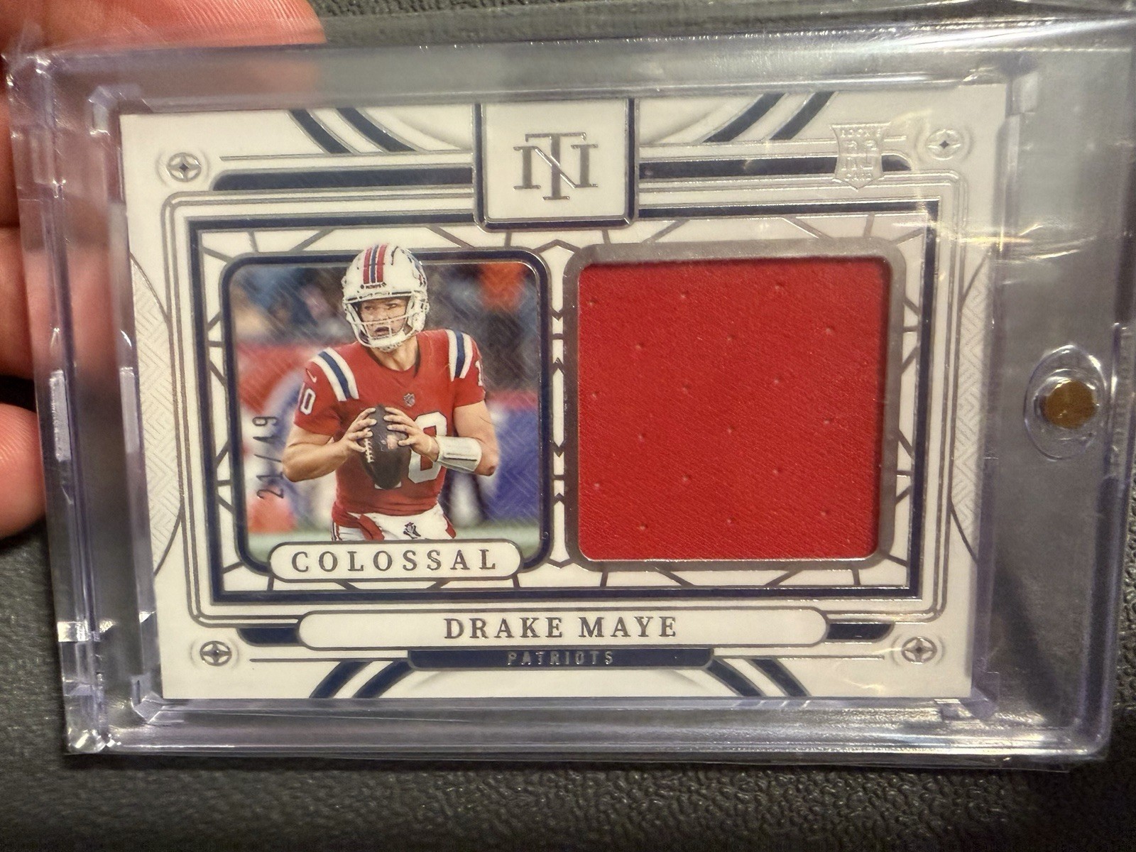 2024 Panini National Treasures Colossal Materials /49 Drake Maye Rookie RC