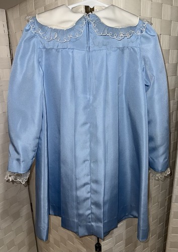 Vintage Ruth Carolina Cottage Elegant Long Dress Girls 6 Bow Embroidery Lace - Picture 5 of 7