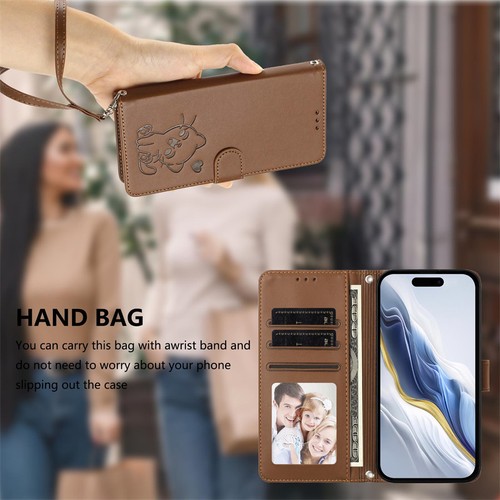 Shockproof Cat Wallet Case Phone Case Cover for Samsung S25 S24 S23 S22 S21 S20 - Picture 10 of 22