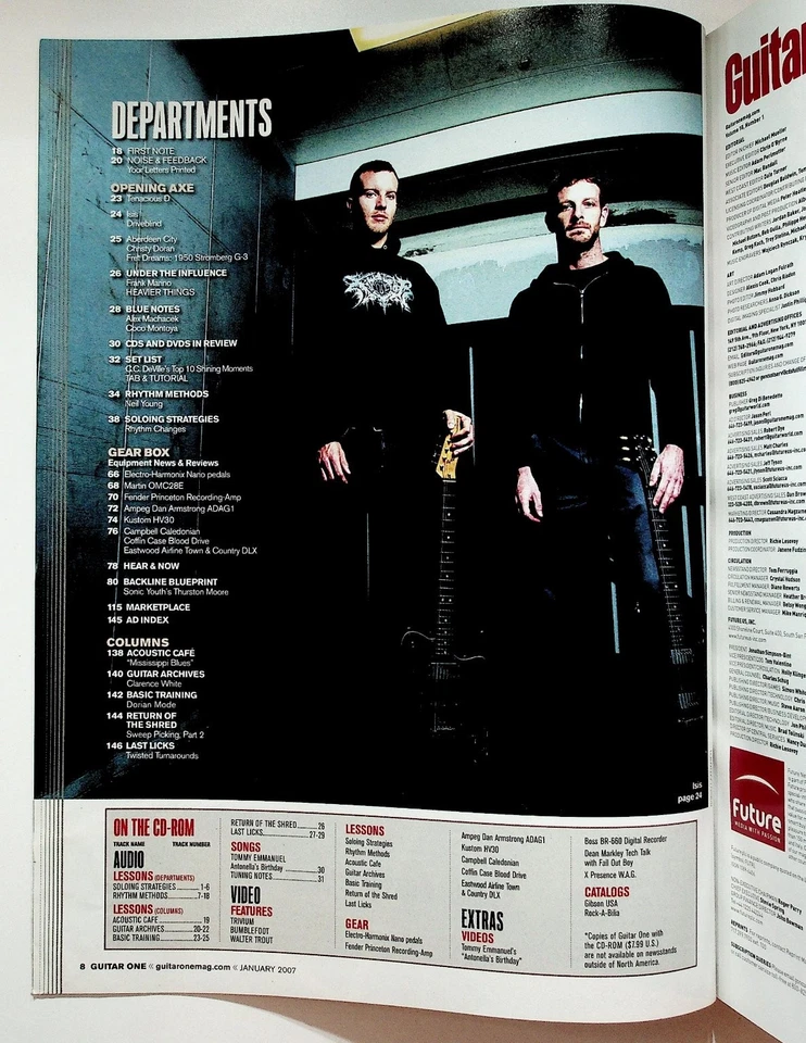 Guitar One Magazine January 2007 Trivium Killswitch Engage Future - Image 3 of 3