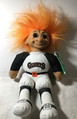 1991 10'' Russ Berrie SAN FRANCISCO GIANTS Good Luck Troll Doll w/Original Tags
