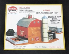 Model Power Barn Silo Chicken Coop 1517 N Scale Model Train Construction Kit New