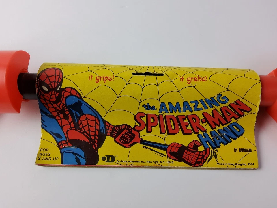 Juguete de mano Amazing Spider-Man Gripper 1978 vintage Marvel Durham nuevo de lote raro nuevo 🔥 Foto 2 de 4