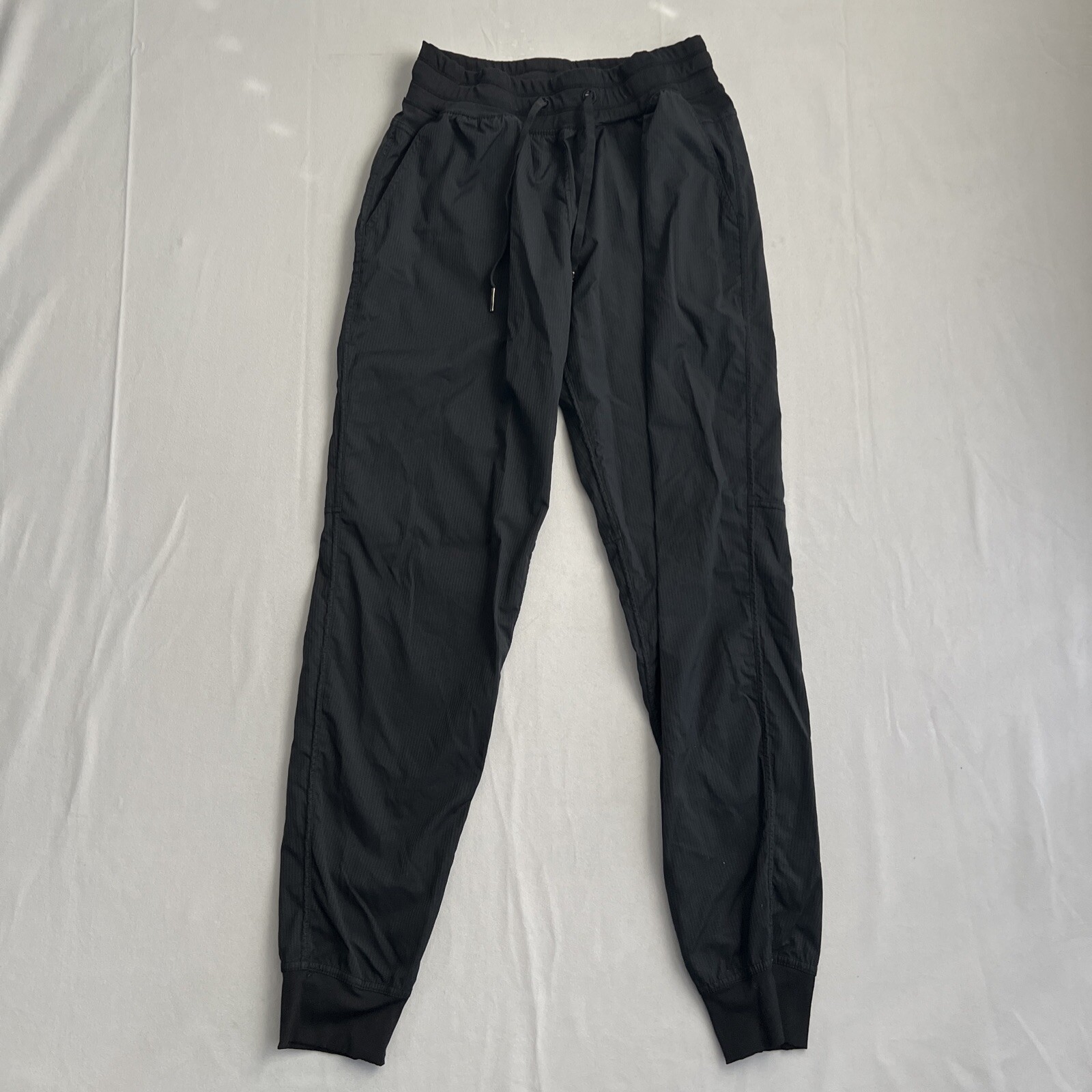 Zyia Active Joggers Women's Medium Black Pockets Yoga Pants Mid Rise Drawstring
