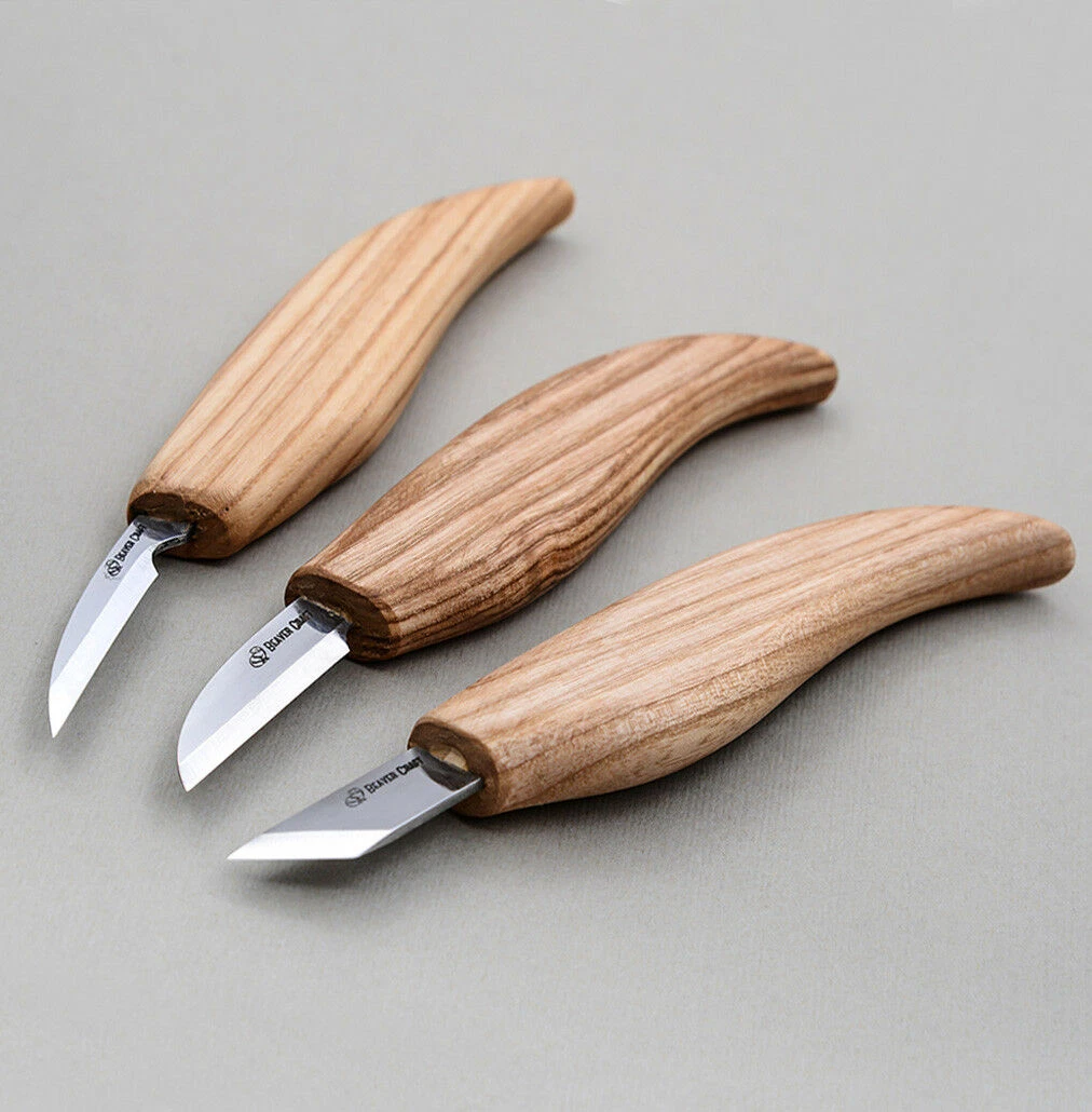 Standard Chip Whittling Wood Carving Knife - Long Skew Edge