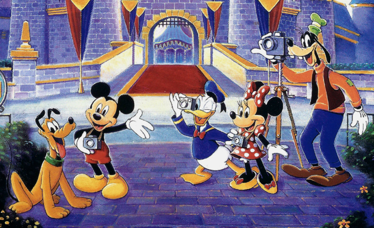 Disneyland Castle Kodak Camera Spot Mickey Mouse Matted SIGNED