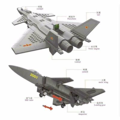 Wange Building Blocks Set Chengdu J-20 Firefang Stealth Fighter