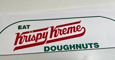 Eat Krispy Kreme Doughnuts paper employee cook hat ad advertising Krispy Kreme
