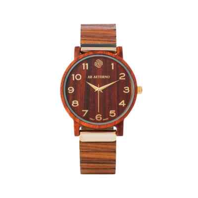AB Aeterno Fenix Red 35 AB007 Damenuhr aus 100% Sandelholz